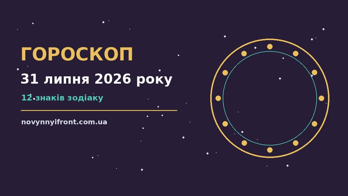 Гороскоп на 31 липня 2026 року: поради для кожного знака для нових справ і розмов